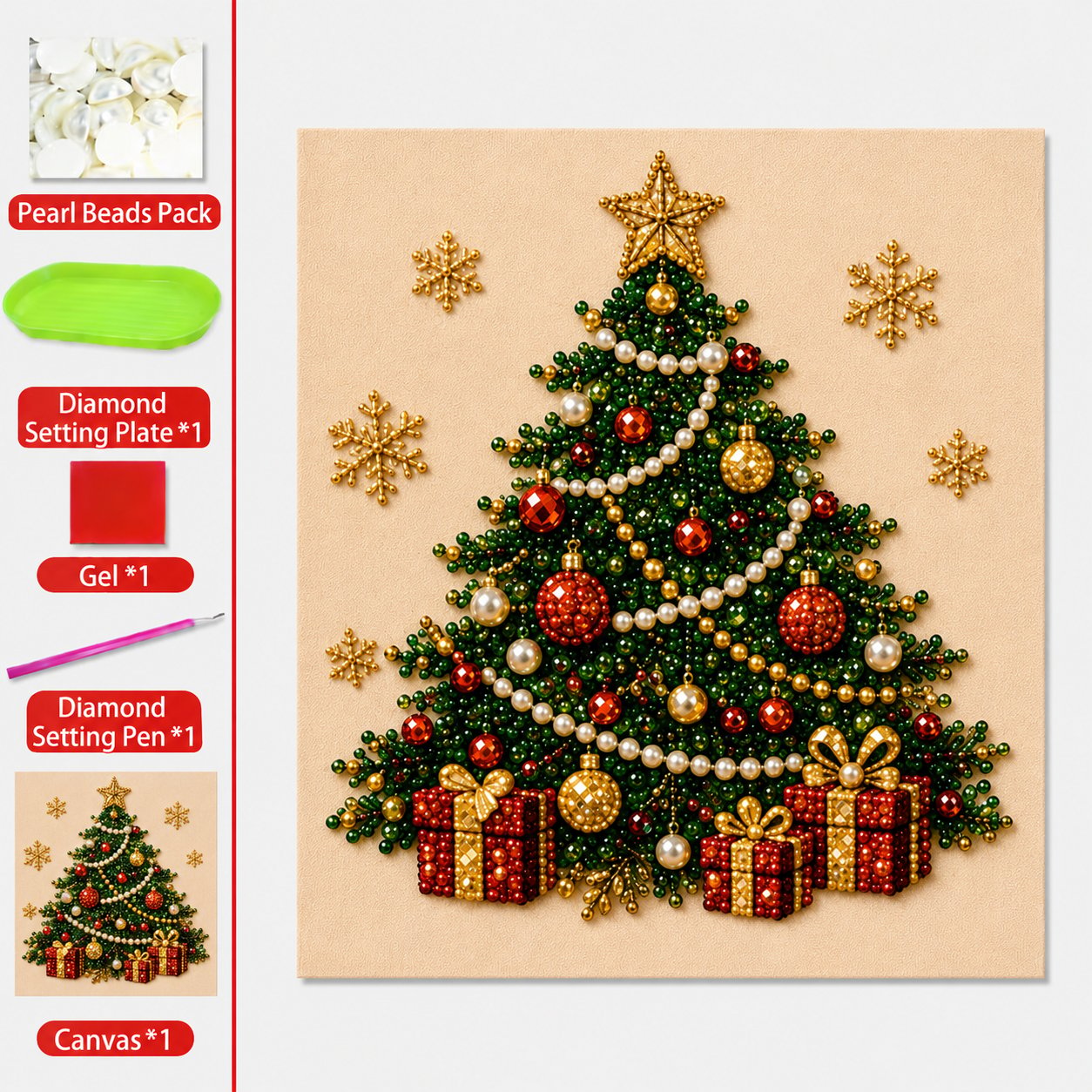 🌈2026 HOT SALE🥳Relaxing & Beginner-Friendly - 🎨💎DIY Christmas Pearl Art Kit💥LAST DAY 50% OFF!