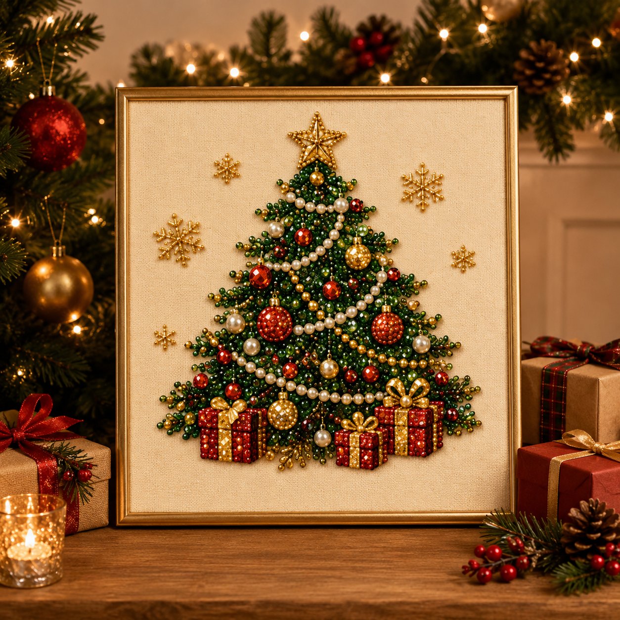 🌈2026 HOT SALE🥳Relaxing & Beginner-Friendly - 🎨💎DIY Christmas Pearl Art Kit💥LAST DAY 50% OFF!