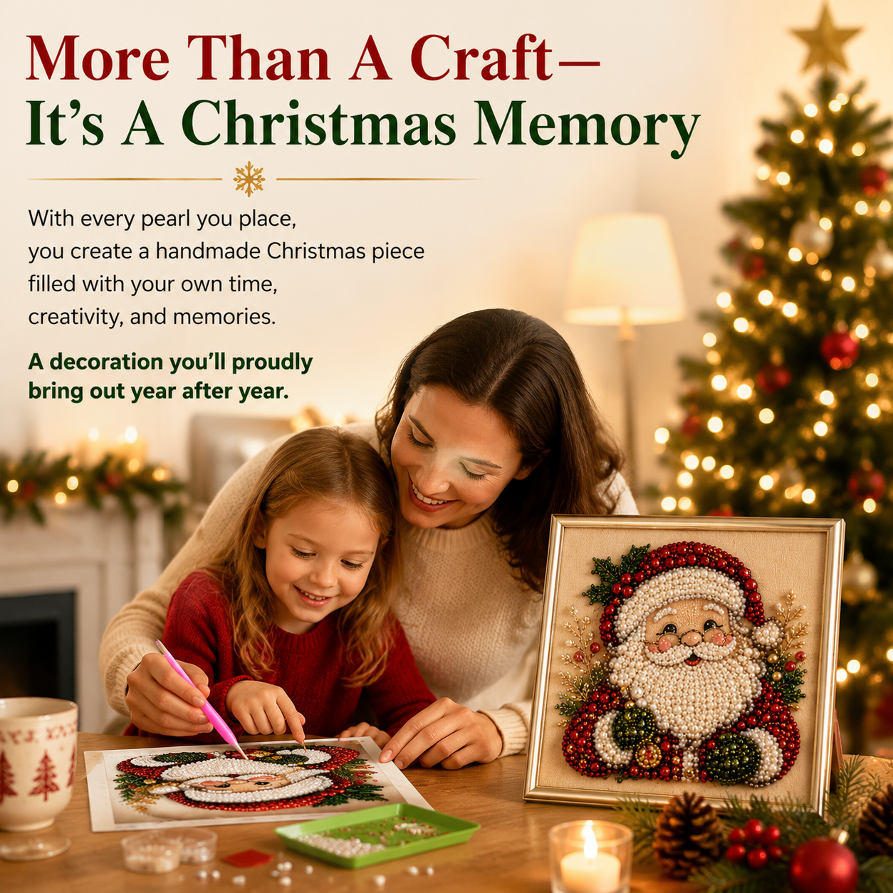 🌈2026 HOT SALE🥳Relaxing & Beginner-Friendly - 🎨💎DIY Christmas Pearl Art Kit💥LAST DAY 50% OFF!