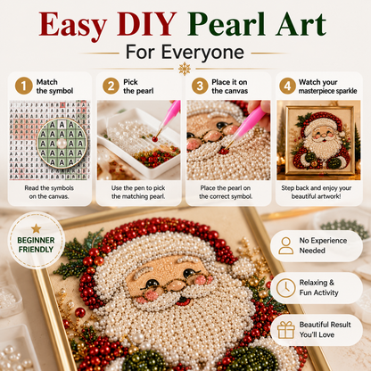🌈2026 HOT SALE🥳Relaxing & Beginner-Friendly - 🎨💎DIY Christmas Pearl Art Kit💥LAST DAY 50% OFF!