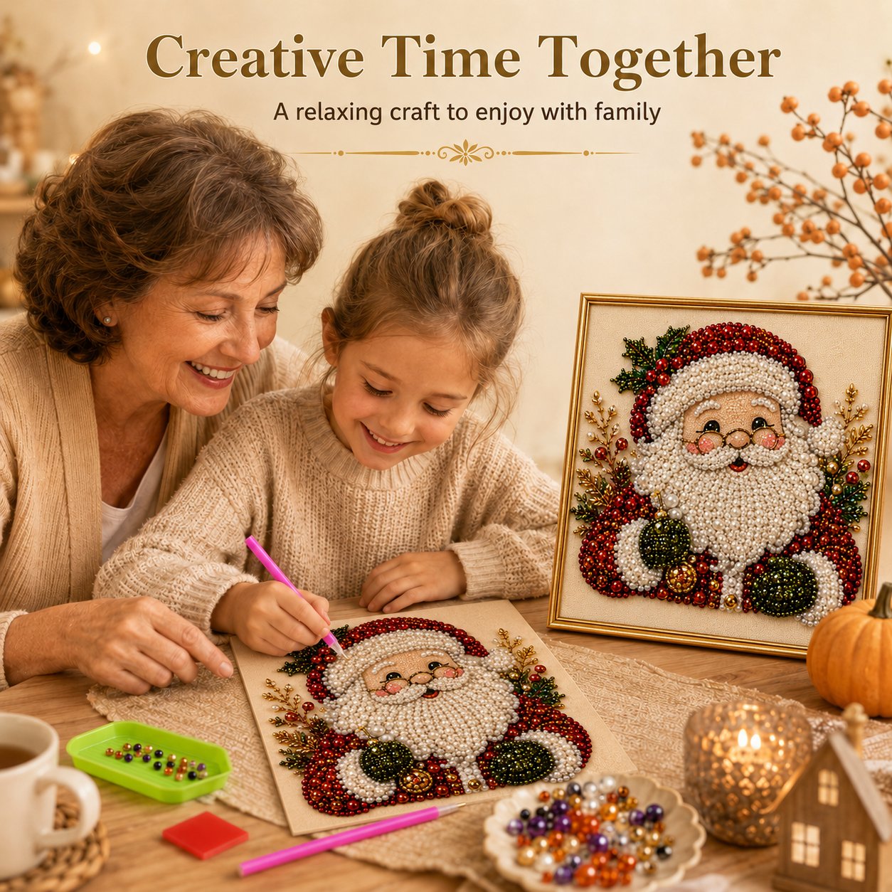 🌈2026 HOT SALE🥳Relaxing & Beginner-Friendly - 🎨💎DIY Christmas Pearl Art Kit💥LAST DAY 50% OFF!
